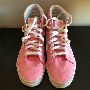 Women’s high top light pink Vans